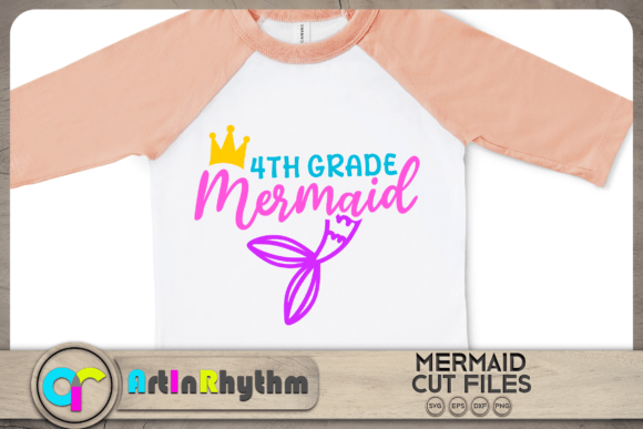4th Grade Mermaid SVG: Back to School Graphics for Crafts