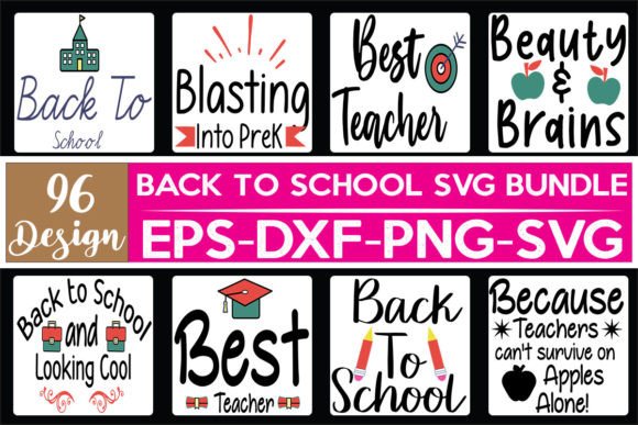 96 Back to School SVG Bundle: Graphics for Crafts & Brand Campaigns