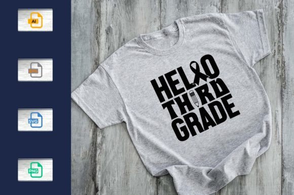 Back to School Elementary 3rd Grade Graphics & T-Shirt Designs