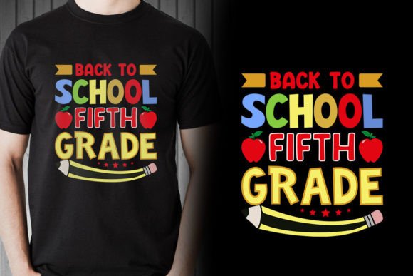 Back to School Fifth Grade Graphics for T-Shirt Designs