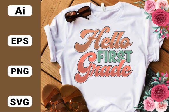 Back to School First Grade T-Shirt Designs Graphics