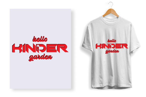 Back to School T-Shirt Designs: HELLO KINDER GARDEN Graphic Asset Review