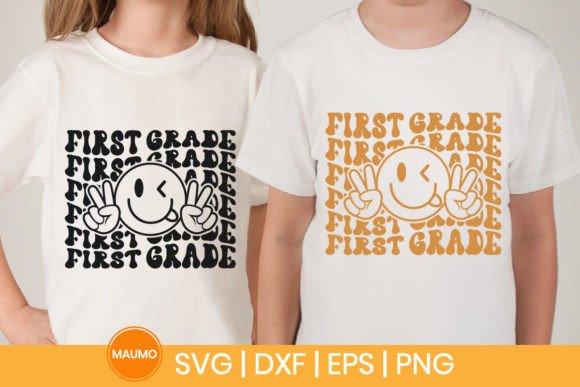 First Grade, Back to School SVG Quote: Graphics & Print Templates