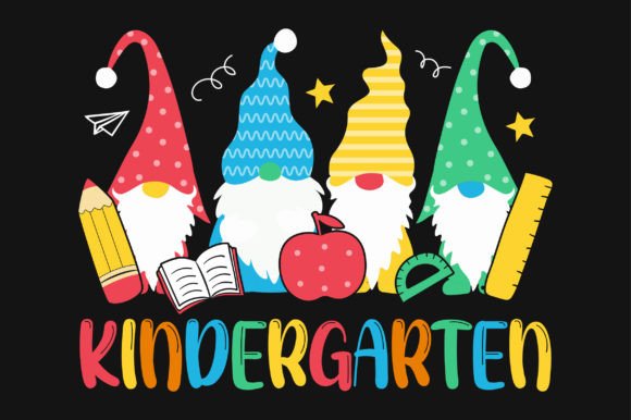 Gnome Back to School Kindergarten Shirt Graphics