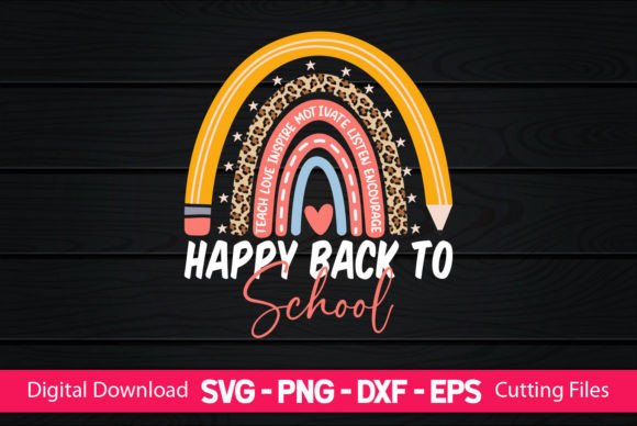 Happy Back to School Sublimation Graphics for Crafts