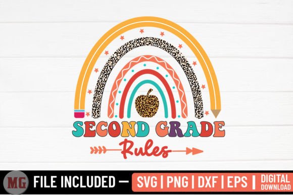 Second Grade Rules SVG: Crafts & Graphics for Back-to-School Branding