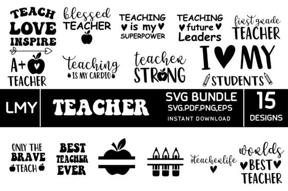 Teacher SVG Bundle: Back to School Graphics for Crafts